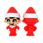 Silicone 3D Focal Beads Christmas Red Standing Wishbone Kids