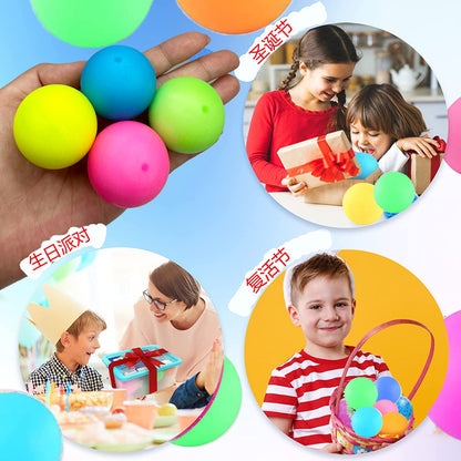 TPR Soft Rainbow Flour Ball Sensory Fidget Toy 3.5cm 4
