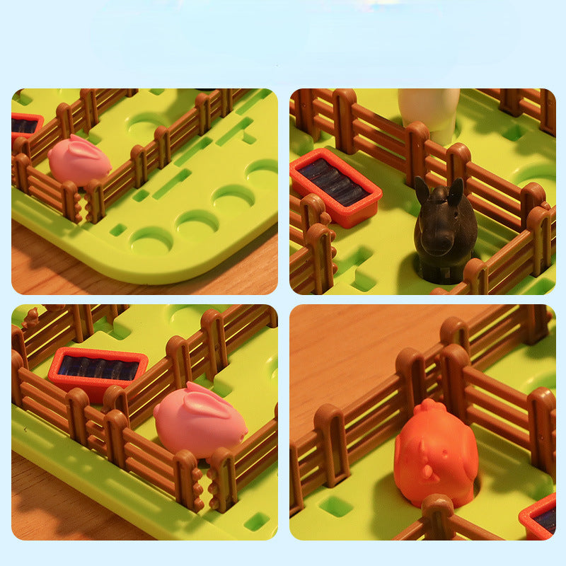 Plastic Educational Farm Animal Table Game Early Development Toy 4