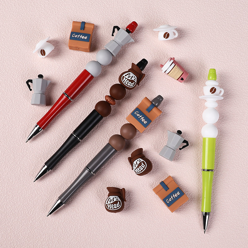 Silicone 3D Focal Beads Coffee Theme 3D Coffee Cup and Pot Designs 8