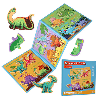 Children's 3D Magnetic Animal Puzzle Educational Paper Toy
