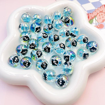 2pcs 16mm Transparent Cat Rabbit Acrylic Beads DIY Bracelet Making 10