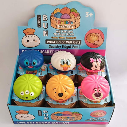 PU Cartoon Character Dumpling Squishy Sensory Stress Toy 9cm 4