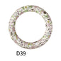 65mm Printed Silicone Beads Ring Shape Printed Design 45