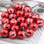 16mm Christmas Printed Acrylic Round Pumpkin Beads Holiday Craft