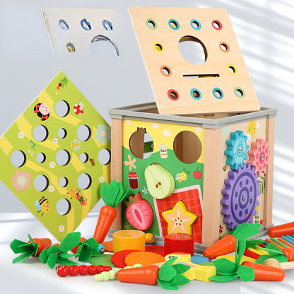 Wooden Montessori Toys Pairing Radish Pulling Educational Toy 3