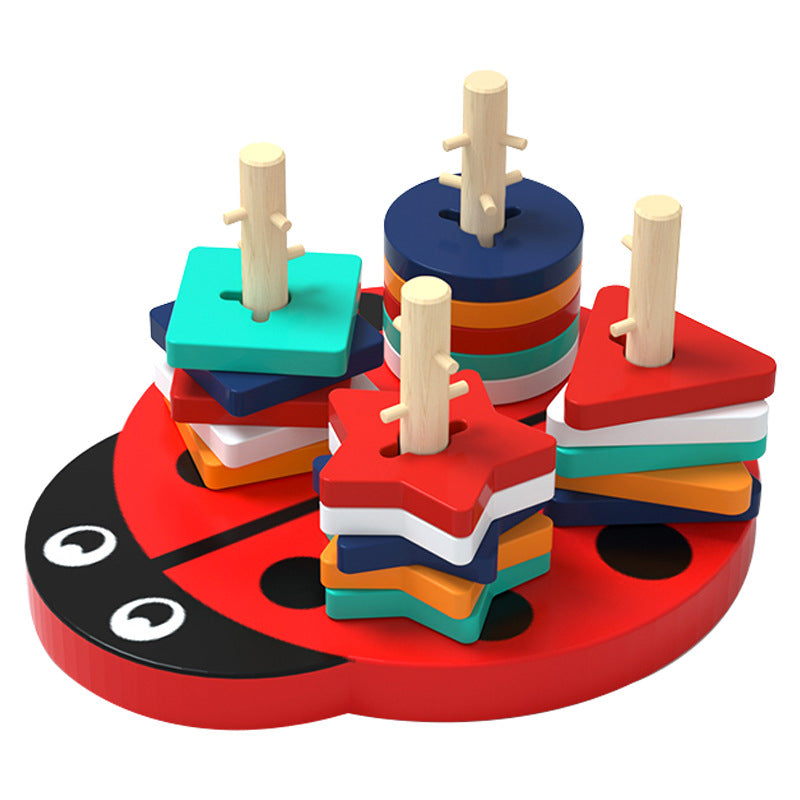 Wooden Montessori Toys Geometric Shape Sorting for Toddlers 5