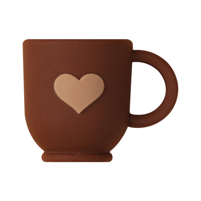 20Pcs Silicone 3D Focal Beads Coffee Cup Five Pointed Star Heart Designs 14