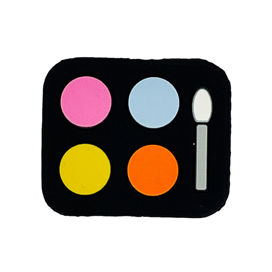 20pcs Silicone Focal Beads Color Palette with Paintbrush Design