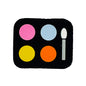 20pcs Silicone Focal Beads Color Palette with Paintbrush Design