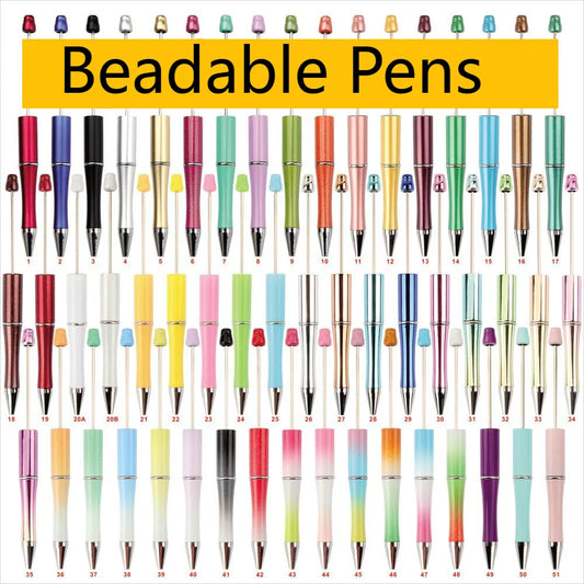 UV Electroplating Beadable Ballpoint Pens DIY Craft Supplies
