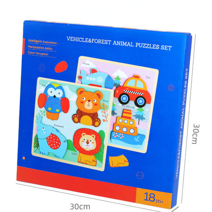 Wooden 3D Puzzle Educational Toy for Kids Early Development 6