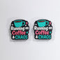 20Pcs Silicone Focal Beads Running On Coffee Chaos With Cup Design