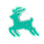 Silicone Focal Beads Reindeer With Glitter Christmas Design