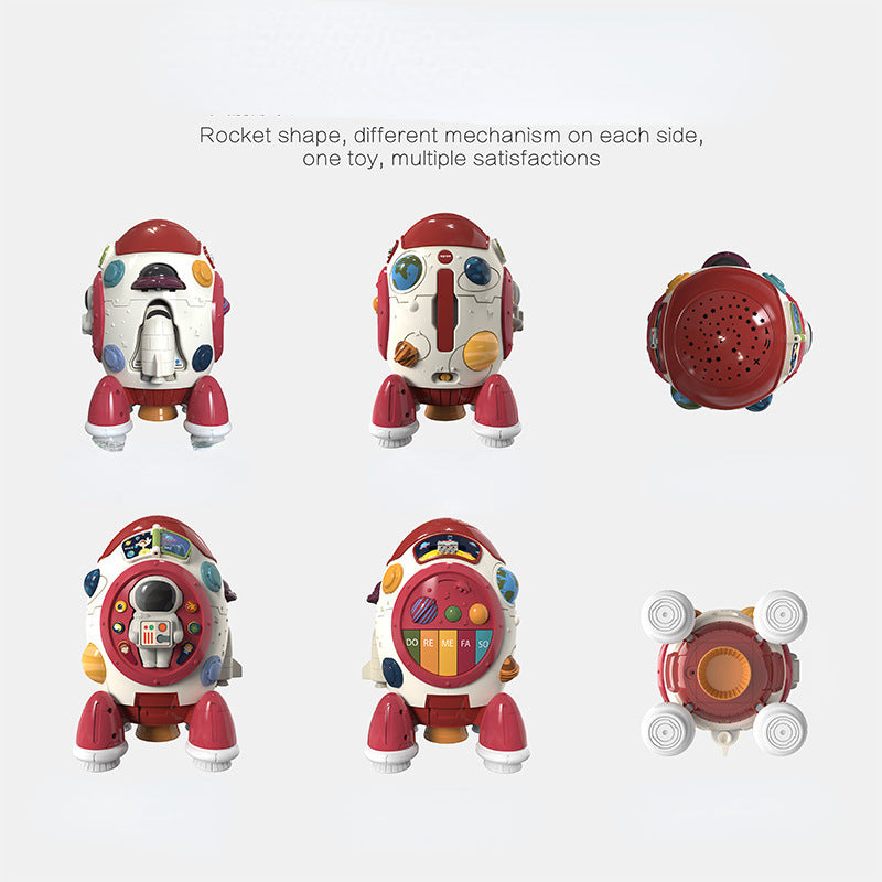 Plastic Kids Aviation Rocket Music Drum Educational Toy 2