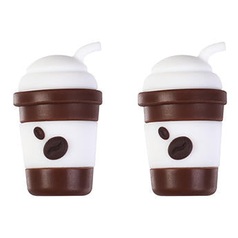20Pcs Silicone 3D Focal Beads Coffee Cup with Coffee Bean Detail 13