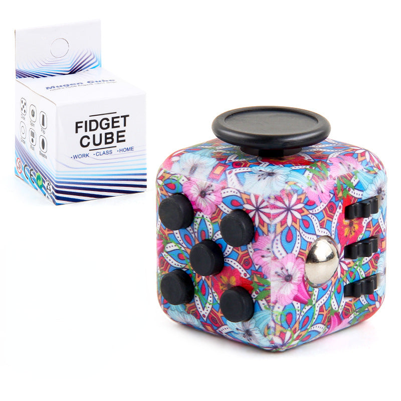Silicone Fidget Cube 6-Function Decompression Desk Toy 3.4cm 5