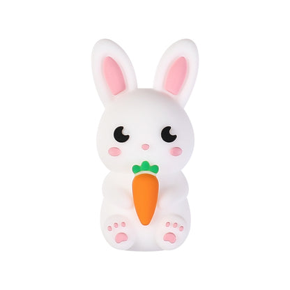 20Pcs Silicone 3D Focal Beads Easter Bunny Chick Holding Easter Egg 22