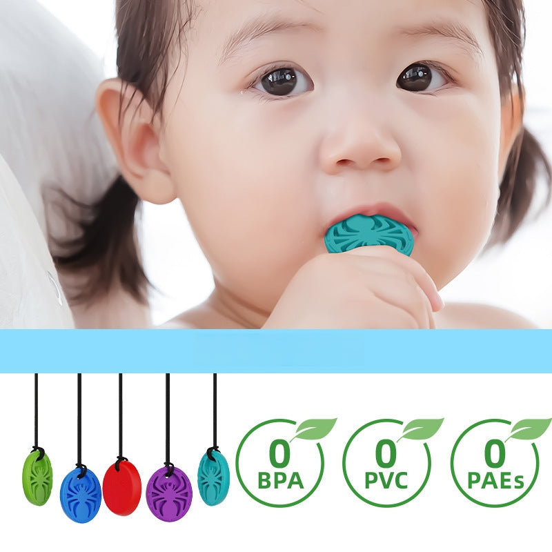 Silicone Spider Pendant Baby Sensory Teething Necklace 2