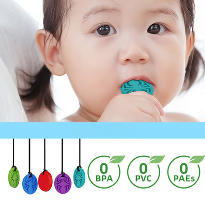 Silicone Spider Pendant Baby Sensory Teething Necklace 2