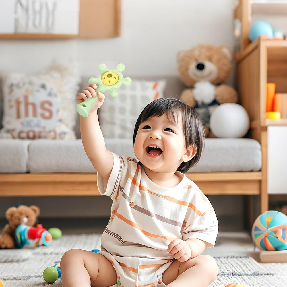 Silicone Baby Teething Toy Ferris Wheel Ringing Bell 5 Pack 4