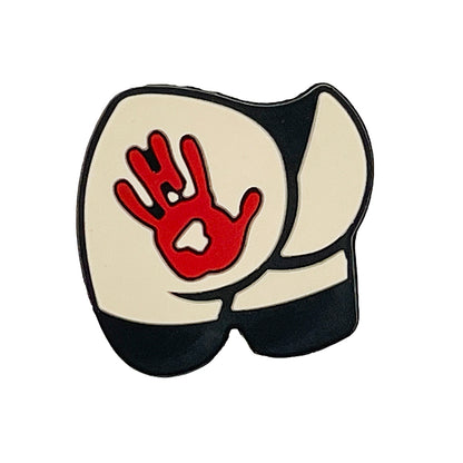 20pcs Silicone Focal Beads Handprint Red Palm Design