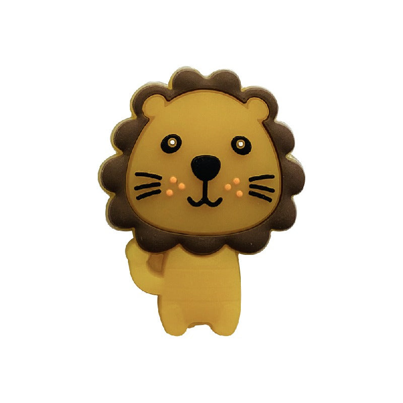 20pcs Silicone Focal Beads Lion Face with Mane Design 6