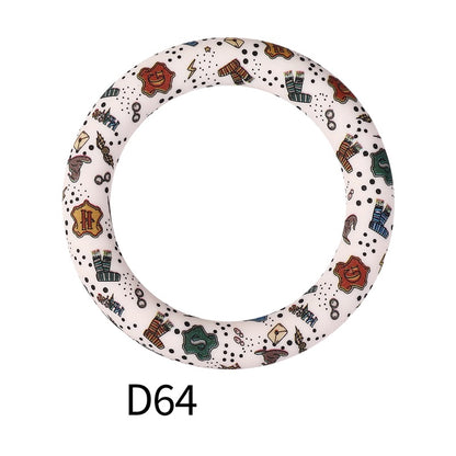 65mm Printed Silicone Beads Rings 22