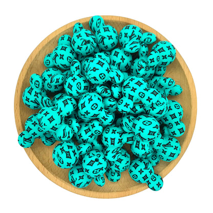 20pcs Mickey Printed LV Silicone Focal Beads 2