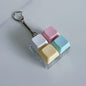 Plastic Keychain Button Mechanical Key Keyboard Fidget Toy 11