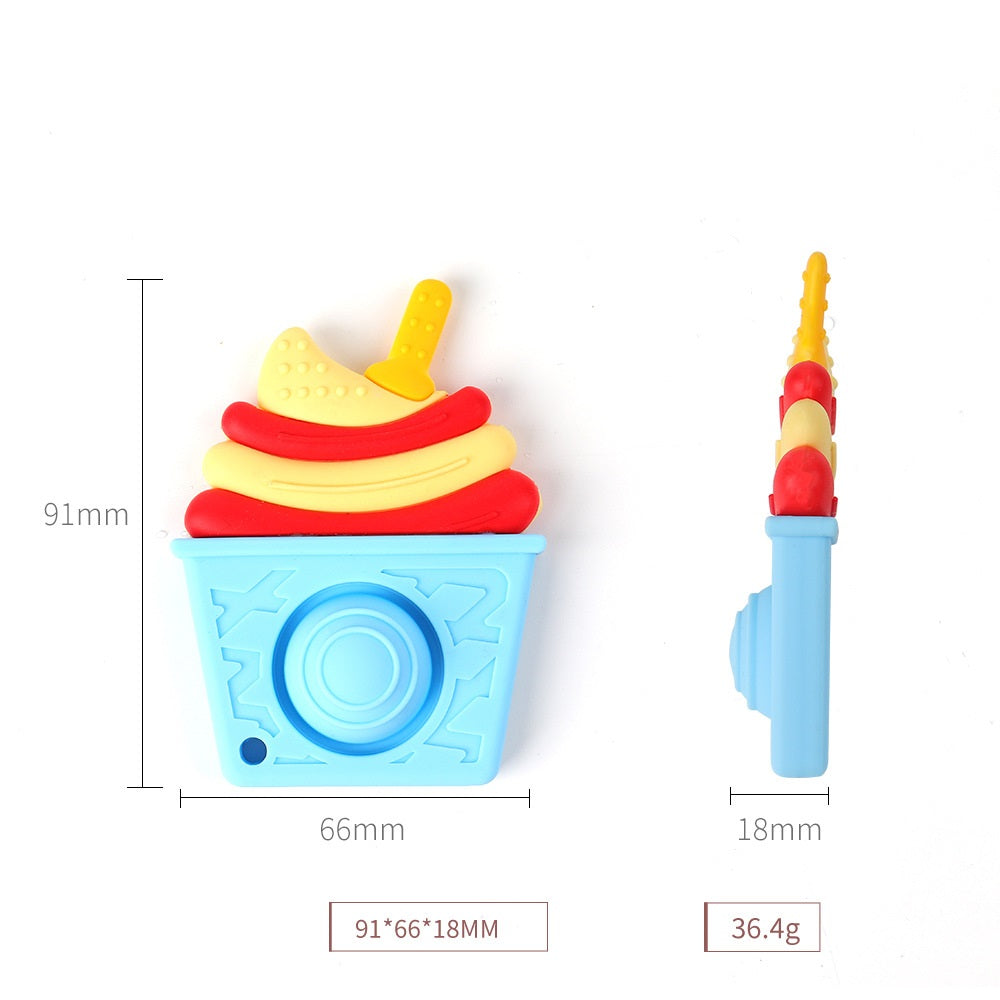 Silicone Ice Cream Baby Teething Toy for Infants 3