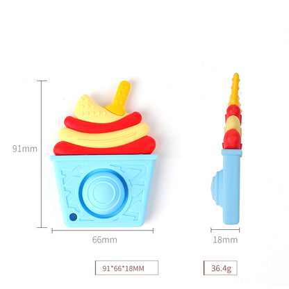 Silicone Ice Cream Baby Teething Toy for Infants 3