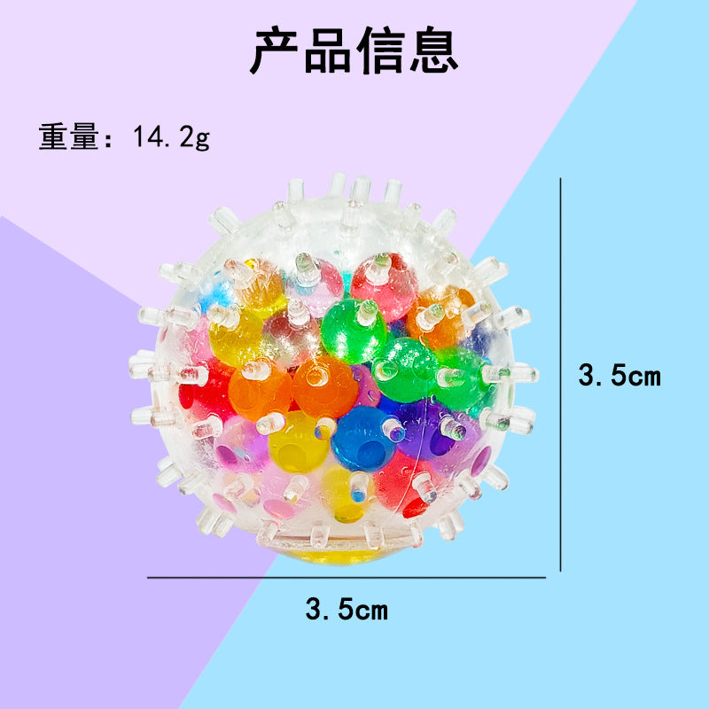 TPR Spiky Water Bead Sensory Squishy Stress Ball 3.5cm 4