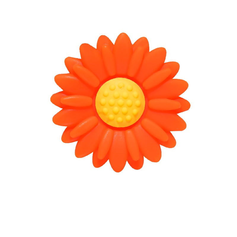 50pcs Silicone Focal Beads Daisy Flower Variety of Colors Design 19