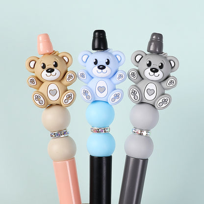 Silicone 3D Focal Beads Hug Bear Sitting Pose 5
