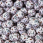 50pcs 15mm Bow Book Print Silicone Beads Printed Design