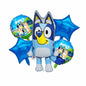 Bluey Character Foil Balloon Set Birthday Party Decoration 50pcs