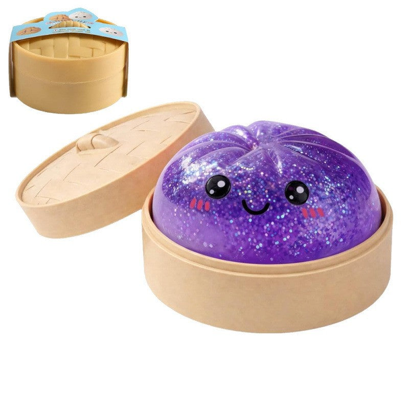 Squishy Steamed Stuffed Bun Soft Silicone Sensory Toy 8.5 × 6cm 7