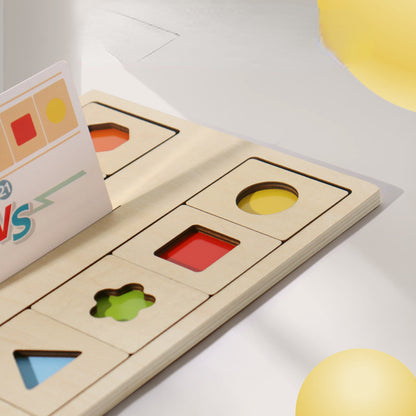 Wooden Montessori Toys Geometric Shape Pairing for Kids 3