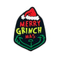 20pcs Silicone Focal Beads Green Furry Character Scowling Face with Santa Hat
