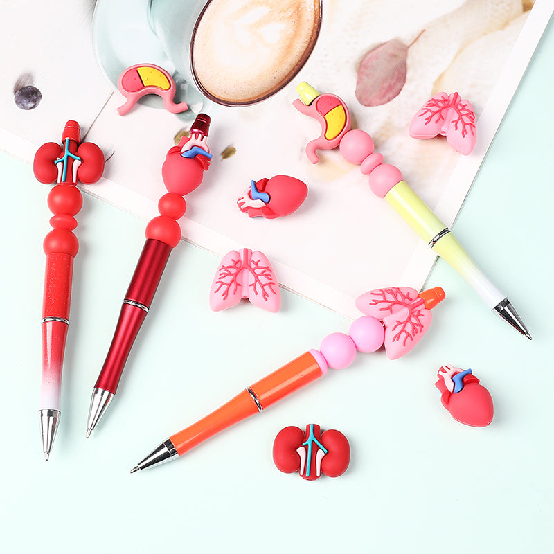 20Pcs Silicone 3D Focal Beads Cartoon Organs Detailed Design 7