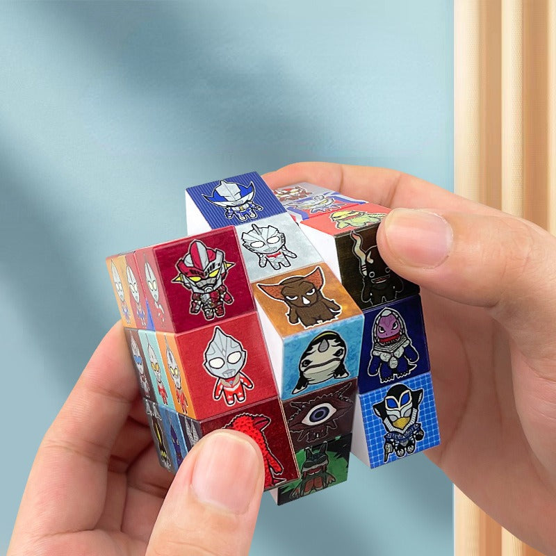 Neutral Ice and Snow Themed Rubik's Cube Fidget Toy 57mm 2