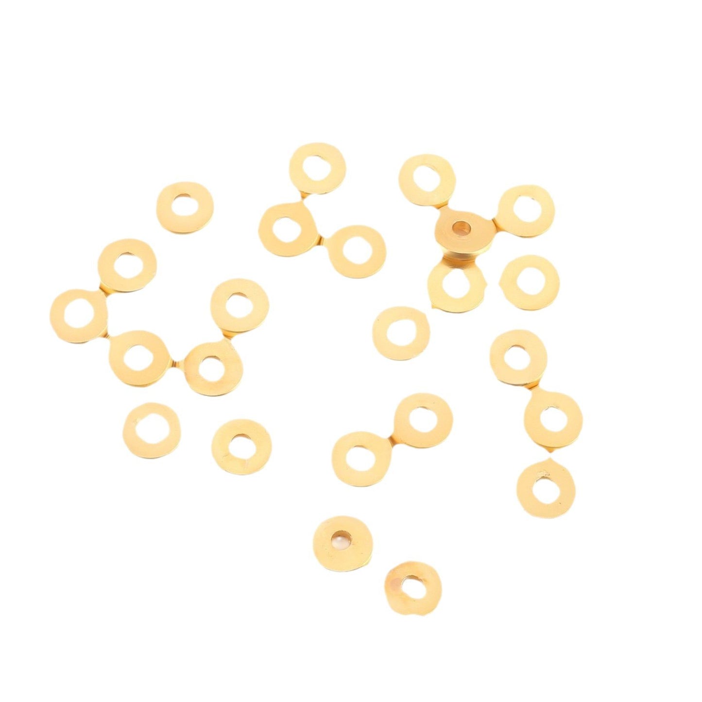100pcs Disc Shape Brass Spacer Beads 5