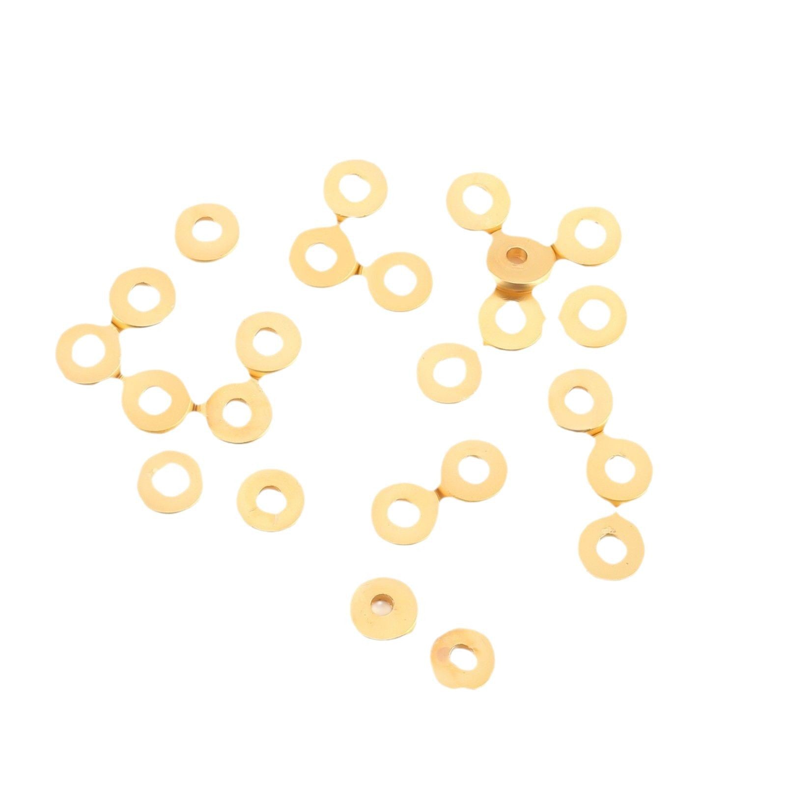 100pcs Disc Shape Brass Spacer Beads 5