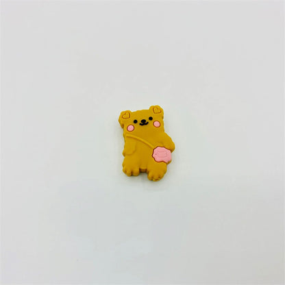 20pcs Silicone Focal Beads Backpack Bear With Heart Pouch 8