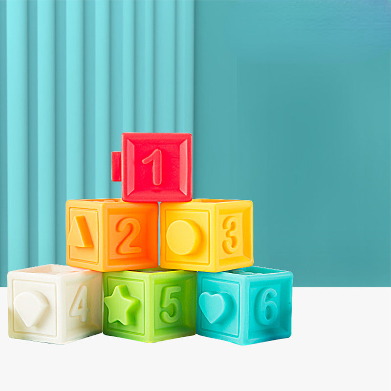 Plastic Building Blocks Early Education Toy for Babies 0-1 Year Old 6