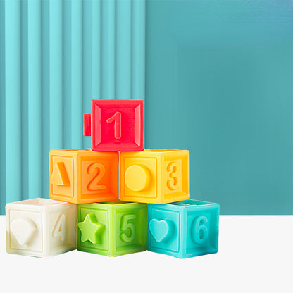 Plastic Building Blocks Early Education Toy for Babies 0-1 Year Old 6