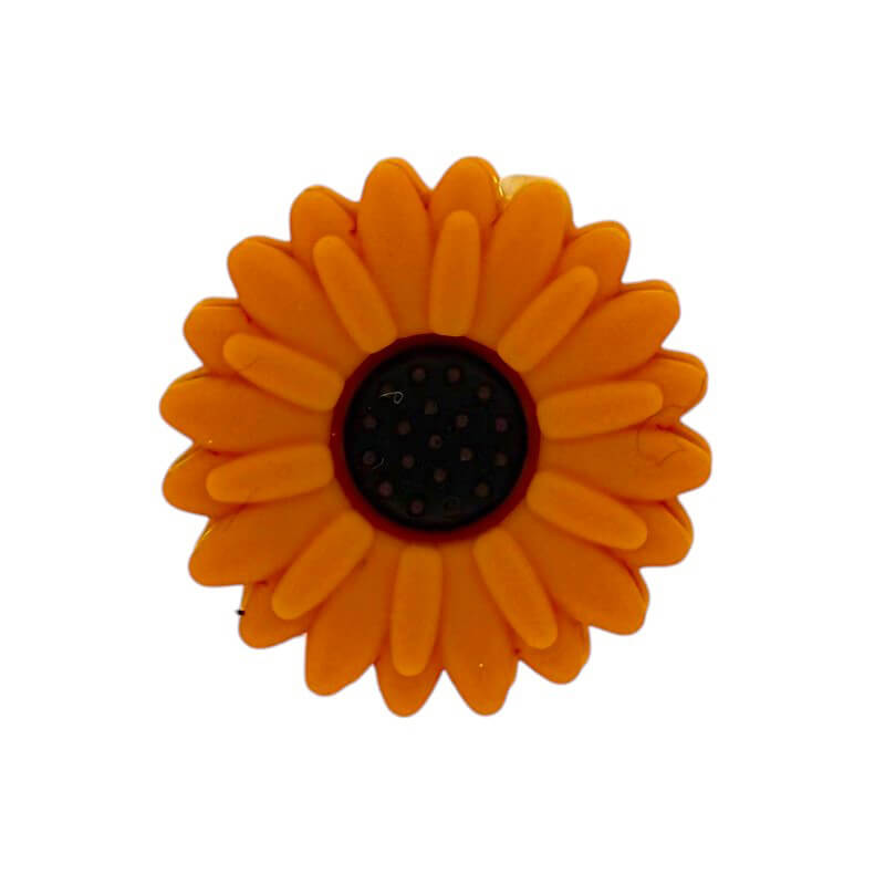 20Pcs Silicone Focal Beads Daisy Sunflower Front Facing Design 39