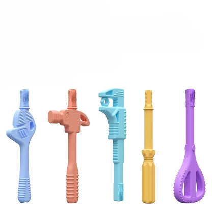 Silicone Tool Shape Teething Toy Baby Teether Set