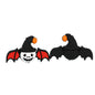 20Pcs Silicone 3D Focal Beads Halloween Witch Bat with Pointed Hat